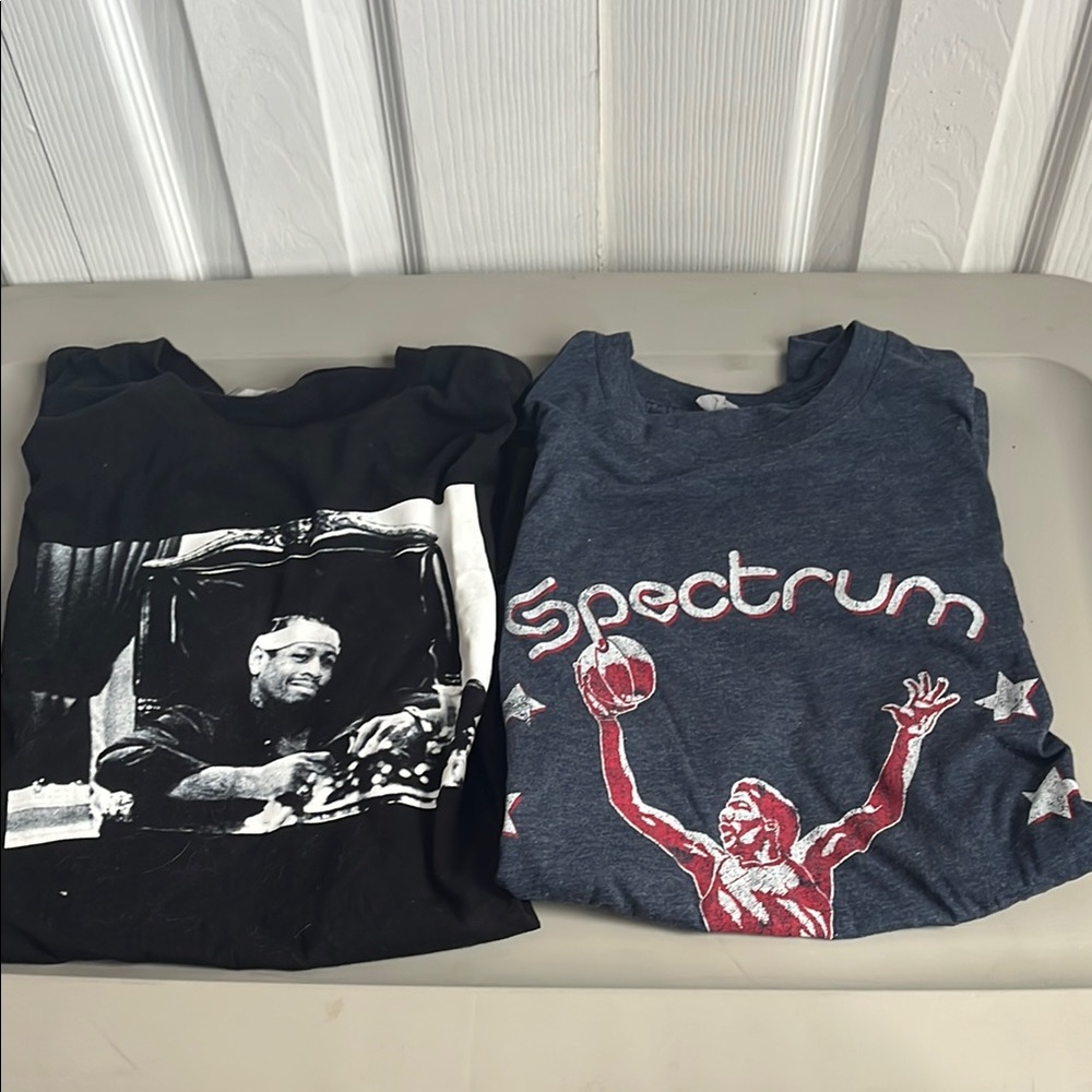 Julius Erving and Allen Iverson Tshirt Bundle - Size Medium